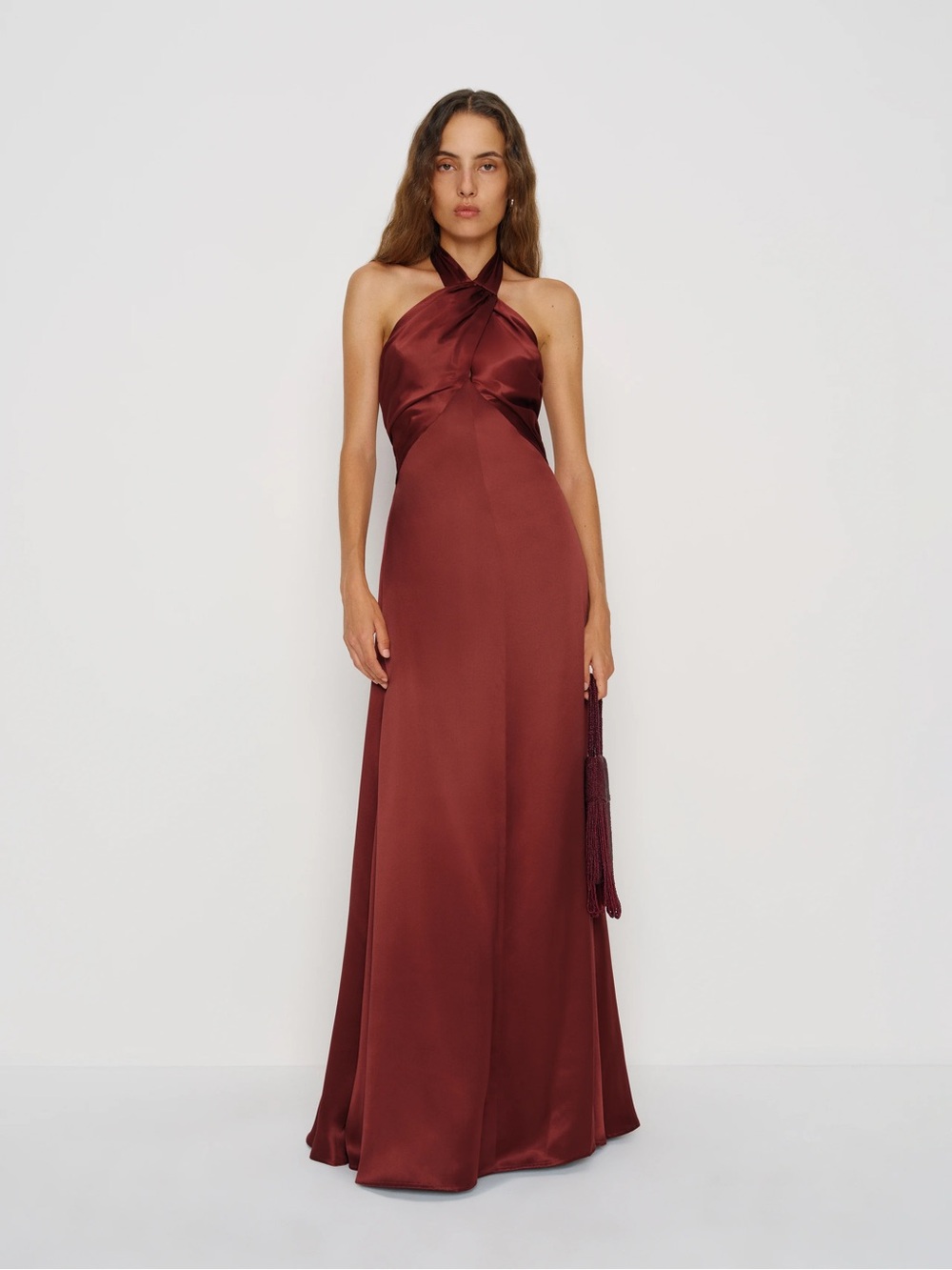 Reformation Veria Silk Dress in Romance